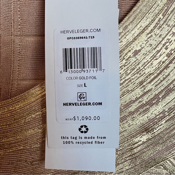 Herve Leger Gold Dress - Picture 12 of 13